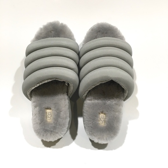 UGG Maxi Slide Platform Puffer Sandals -Grey -Women’s US 10 -NEW - Picture 5 of 7